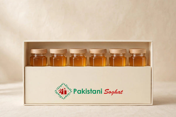Pakistani Soghat Wild & Natural Honey Tasting Box – 6 Unique Honey Varieties